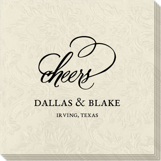 Refined Cheers Carte Embossed Napkins